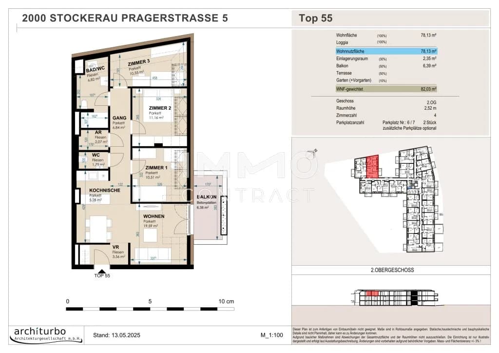 4-Zimmer-Wohnung kaufen in Korneuburg – 78 m², € 383.900 – Bild 5 von 6