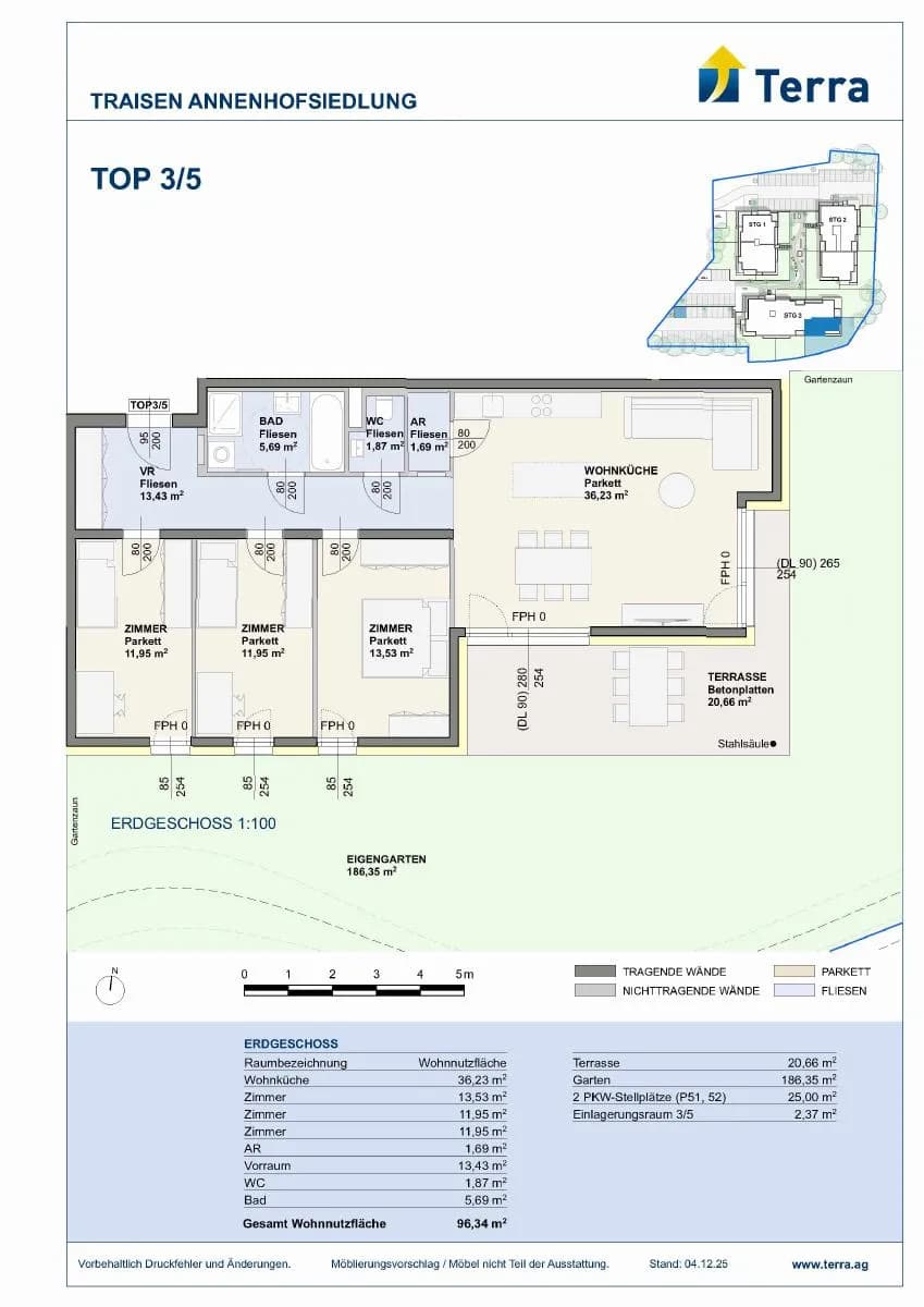 4-Zimmer-Wohnung mieten in Lilienfeld – 96,34 m², € 1.348 – Bild 6 von 6