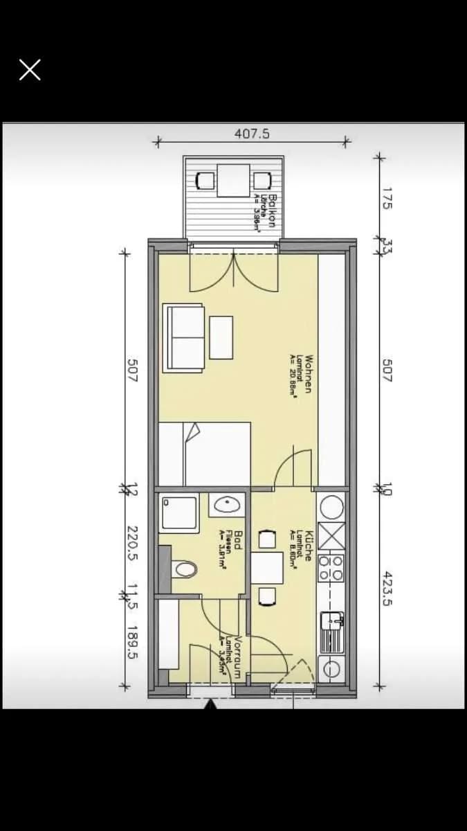 1-Zimmer-Wohnung mieten in Graz – 36 m², € 600 – Bild 8 von 8