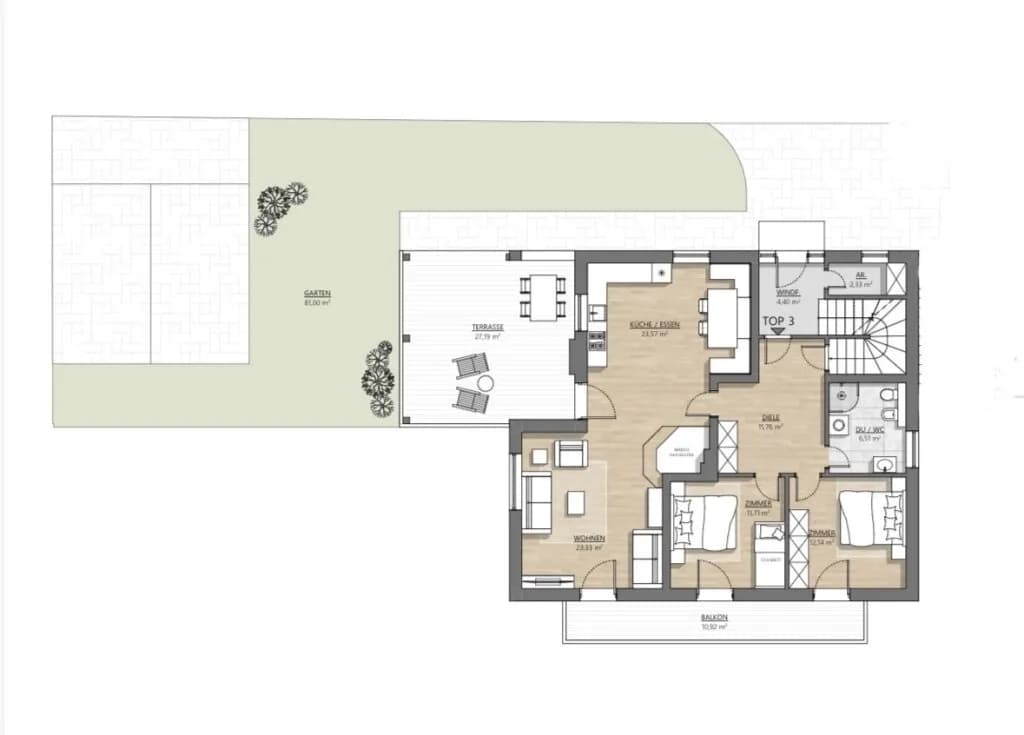 3-Zimmer-Wohnung kaufen in Feldkirchen – 89,5 m², € 299.000 – Bild 23 von 24