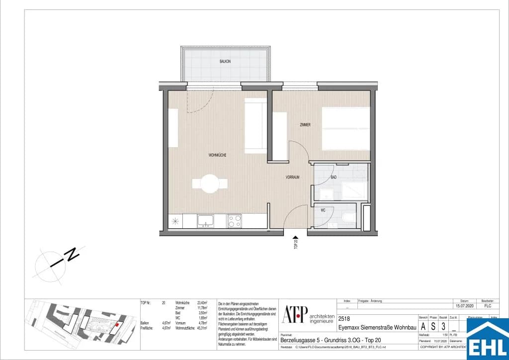 2-Zimmer-Wohnung mieten in Wien – 45,31 m², € 800 – Bild 22 von 22