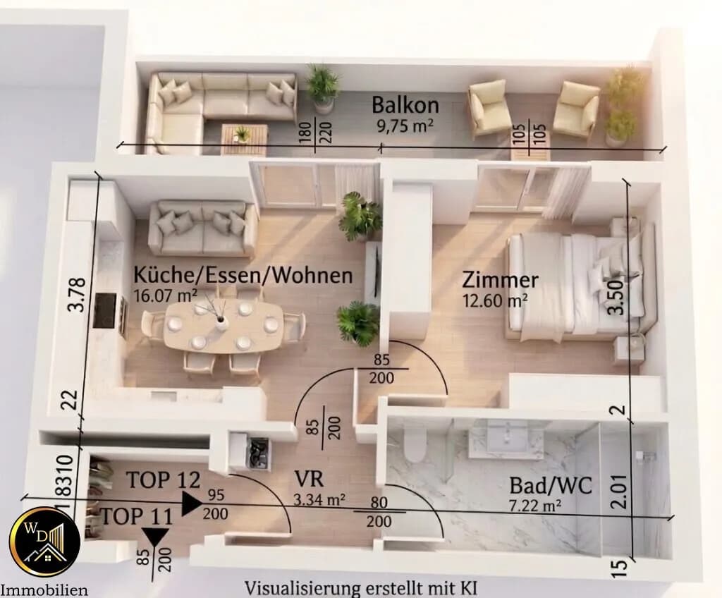 2-Zimmer-Wohnung kaufen in Völkermarkt – 39,13 m², € 259.980 – Bild 4 von 7