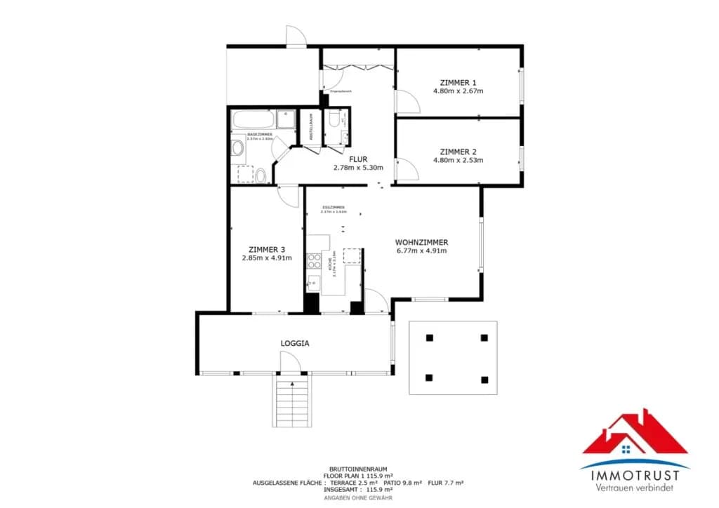 4-Zimmer-Wohnung kaufen in Klagenfurt – 115,9 m², € 529.000 – Bild 15 von 15