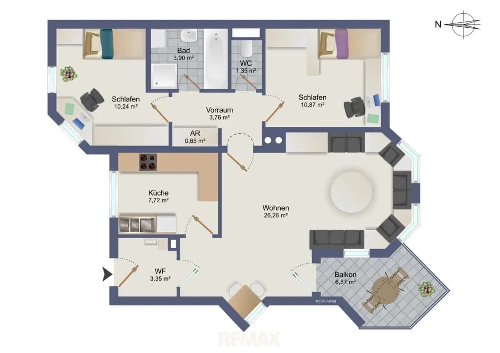 3-Zimmer-Wohnung kaufen in Graz – 69,83 m², € 179.000 – Bild 2 von 27