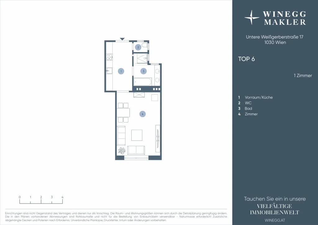 1-Zimmer-Wohnung kaufen in Wien – 40,63 m², € 299.000 – Bild 13 von 13