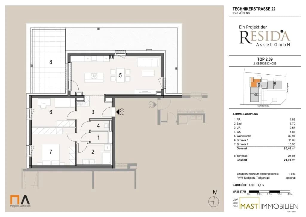 3-Zimmer-Wohnung kaufen in Mödling – 80,46 m², € 580.000 – Bild 14 von 14
