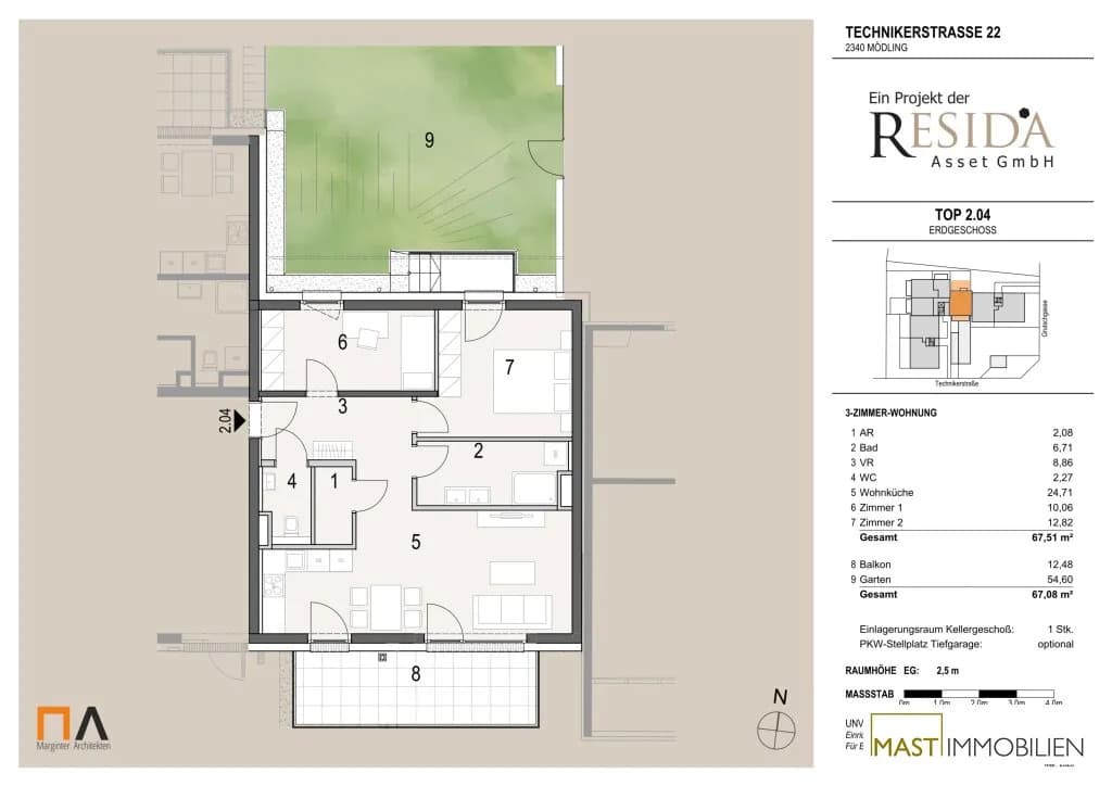 3-Zimmer-Wohnung kaufen in Mödling – 67,51 m², € 449.000 – Bild 13 von 13