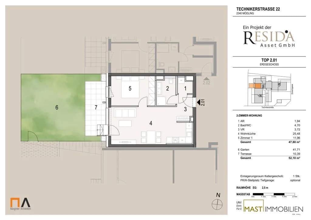 2-Zimmer-Wohnung kaufen in Mödling – 47,8 m², € 299.000 – Bild 13 von 13
