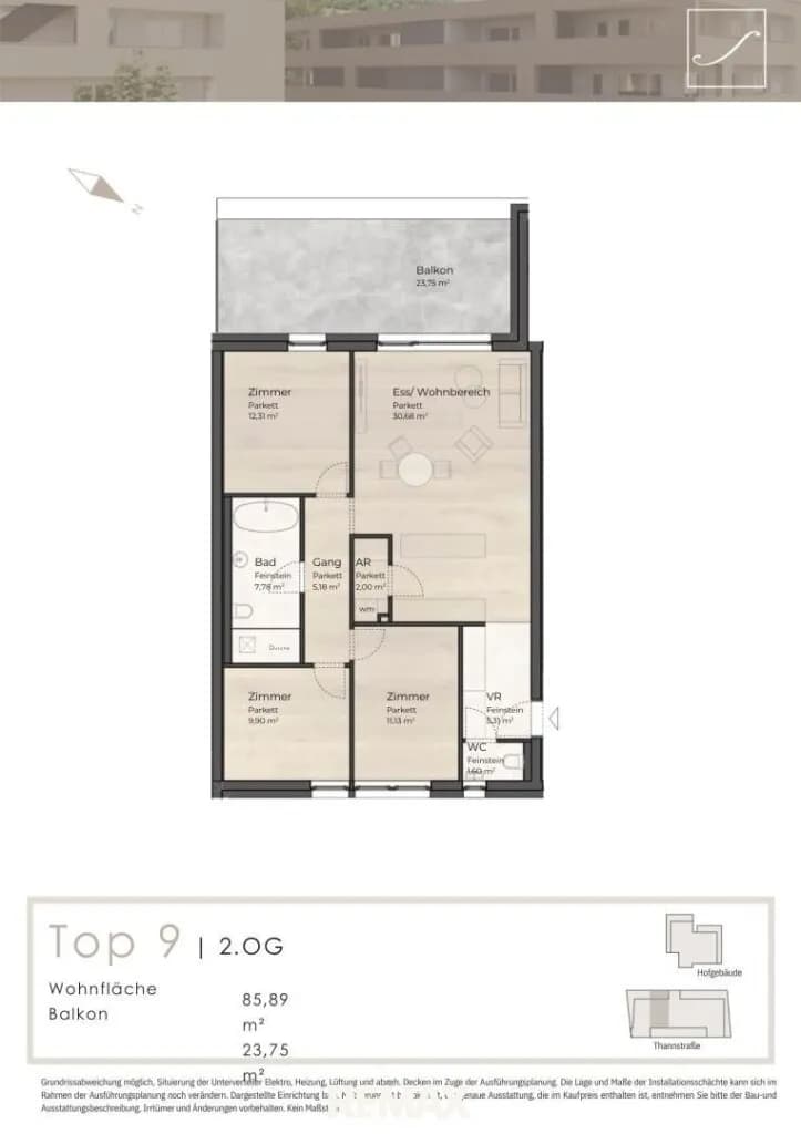 Wohnung kaufen in Linz Land – 56 m² – Bild 17 von 29