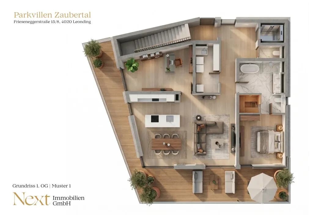 4-Zimmer-Wohnung mieten in Linz – 116 m², € 2.998 – Bild 13 von 14