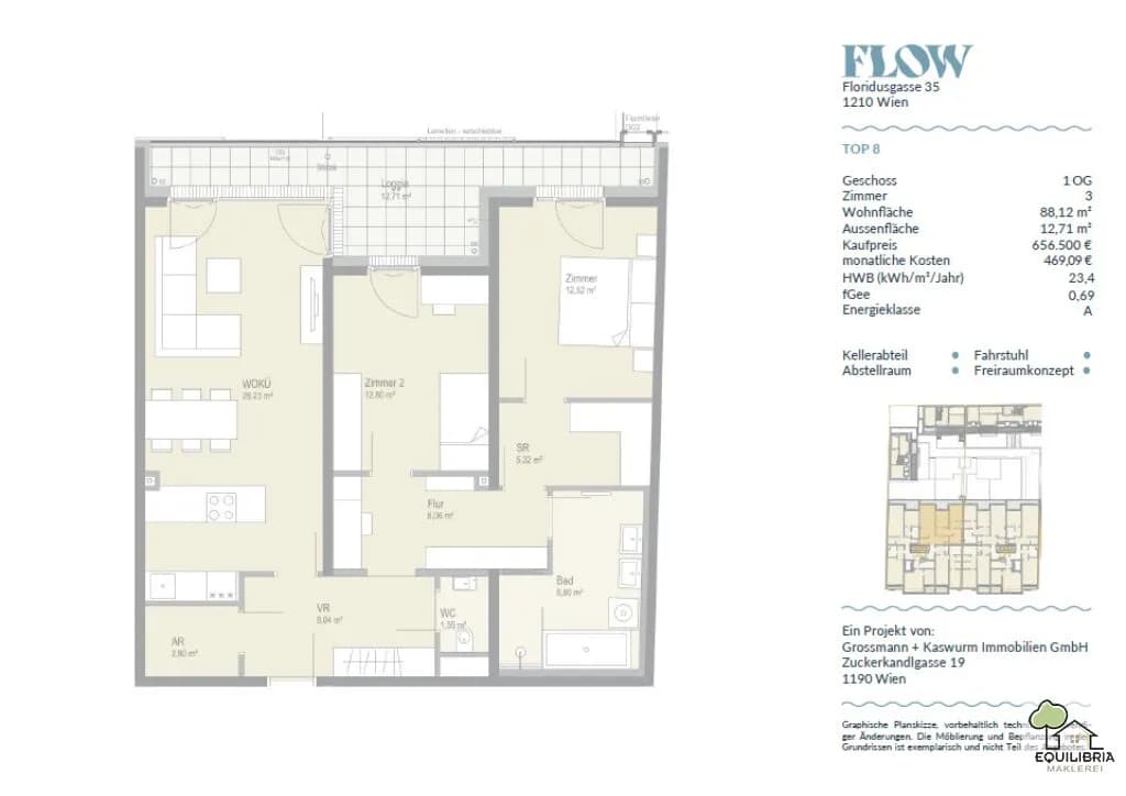 3-Zimmer-Wohnung kaufen in Wien – 88,07 m², € 656.500 – Bild 10 von 10