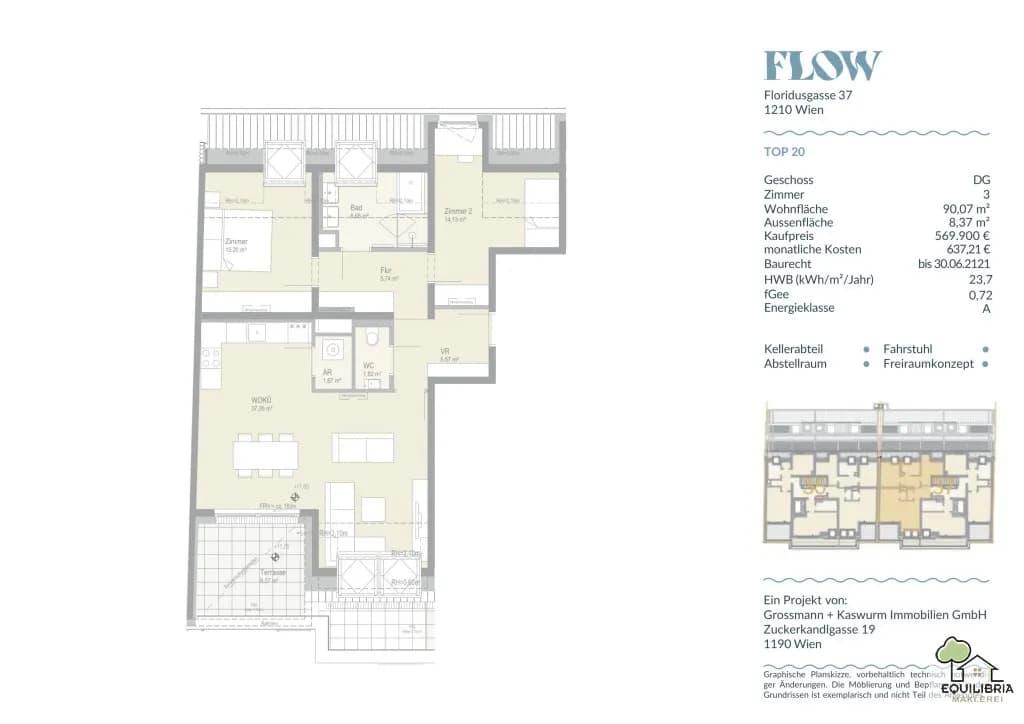 3-Zimmer-Wohnung kaufen in Wien – 90,07 m², € 569.900 – Bild 8 von 8