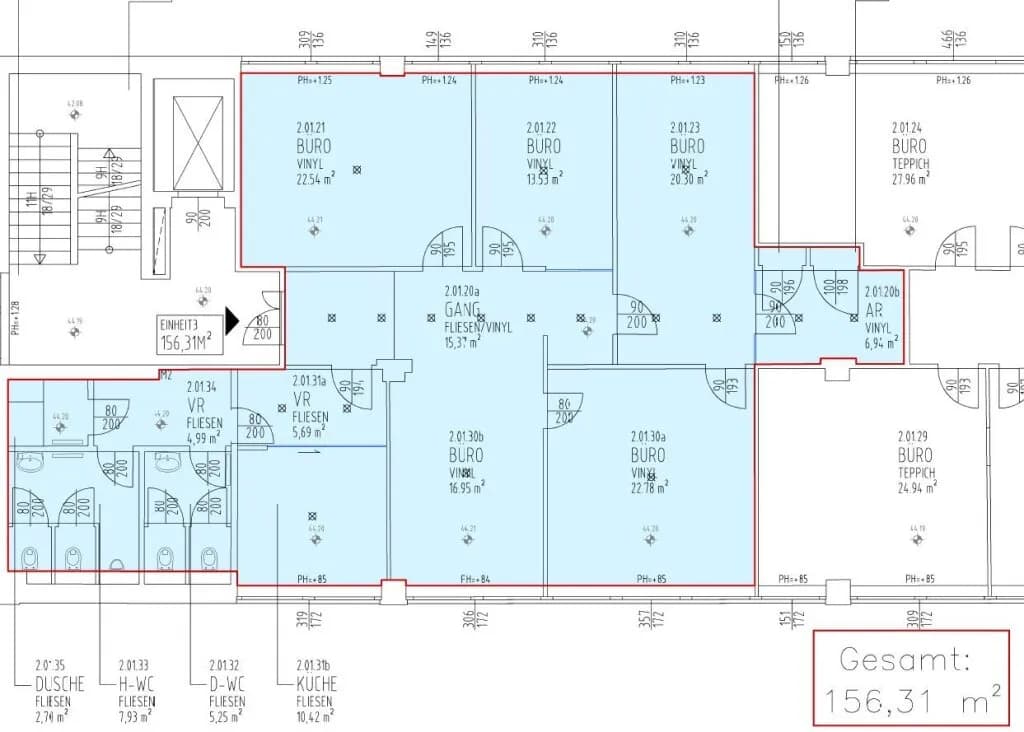 5-Zimmer-Gewerbeimmobilie mieten in Wien – 156 m², € 2.704 – Bild 11 von 13