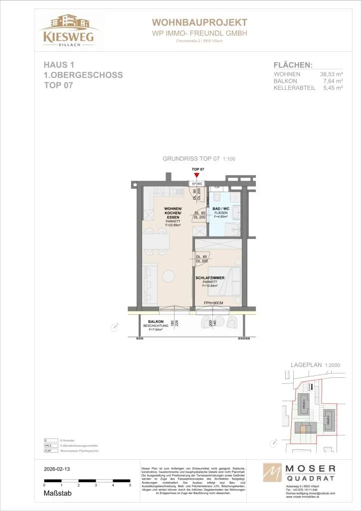 Wohnung kaufen in Villach – 39 m², € 193.200 – Bild 11 von 14