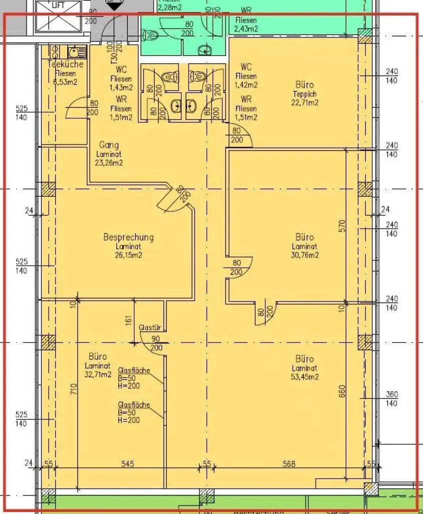 6-Zimmer-Gewerbeimmobilie mieten in Mödling – 210 m², € 2.643 – Bild 11 von 13