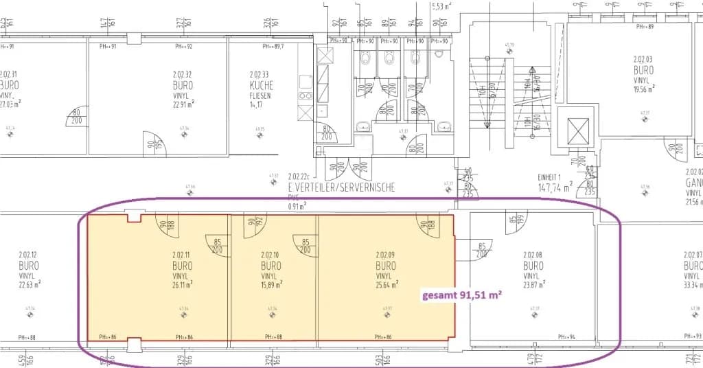 4-Zimmer-Gewerbeimmobilie mieten in Wien – 92 m², € 2.034 – Bild 11 von 13