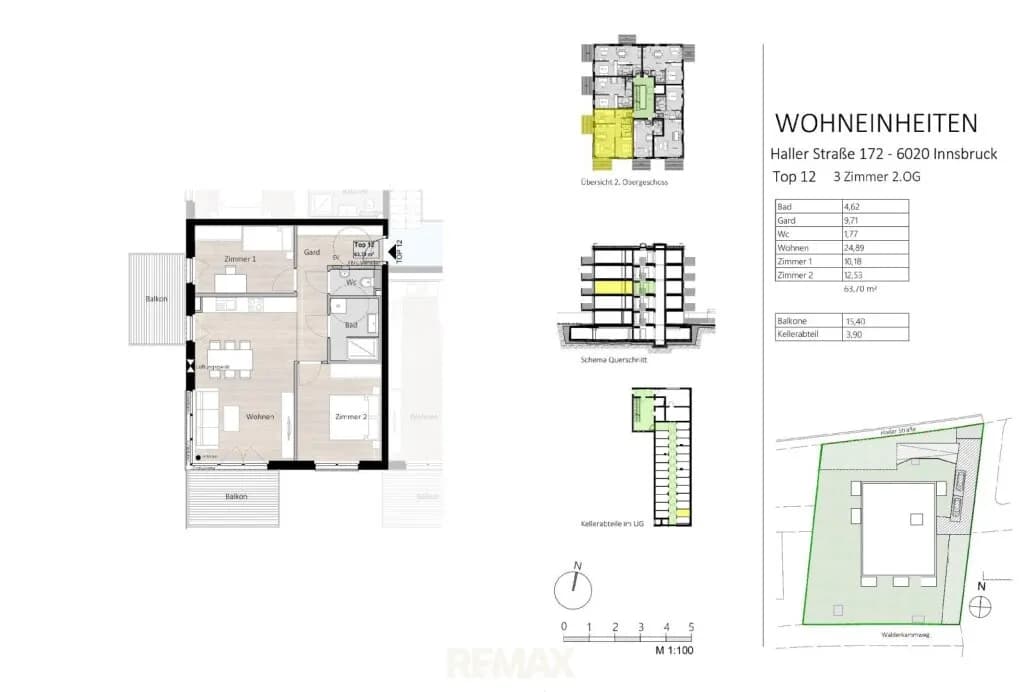 3-Zimmer-Wohnung kaufen in Innsbruck – 63,7 m², € 553.400 – Bild 3 von 3