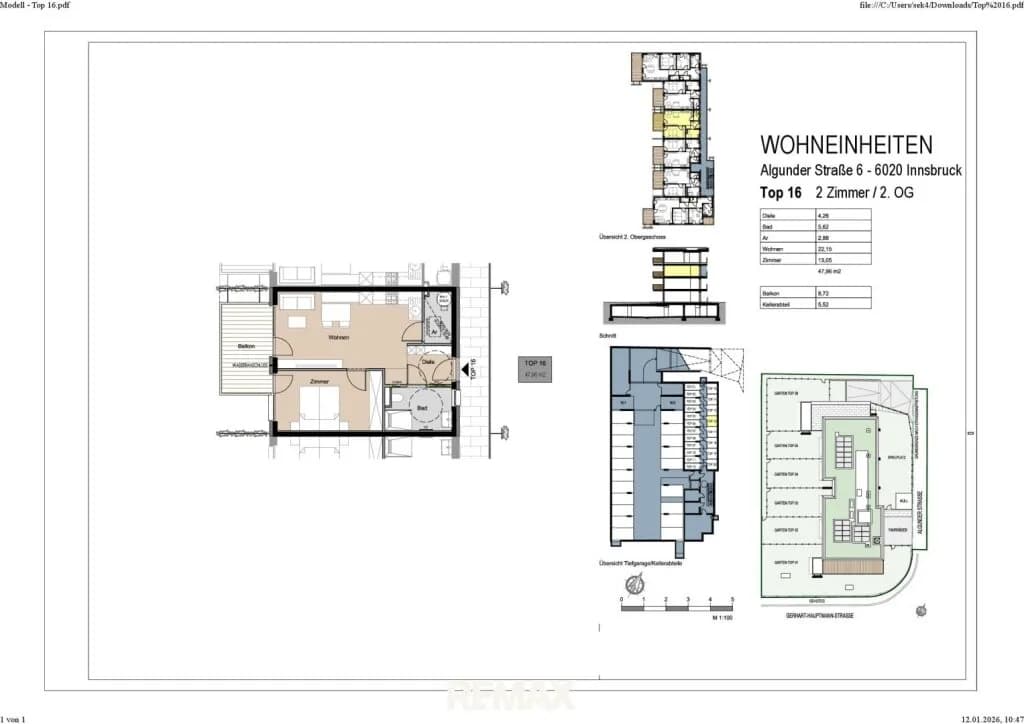 2-Zimmer-Wohnung kaufen in Innsbruck – 47,96 m², € 513.800 – Bild 6 von 6