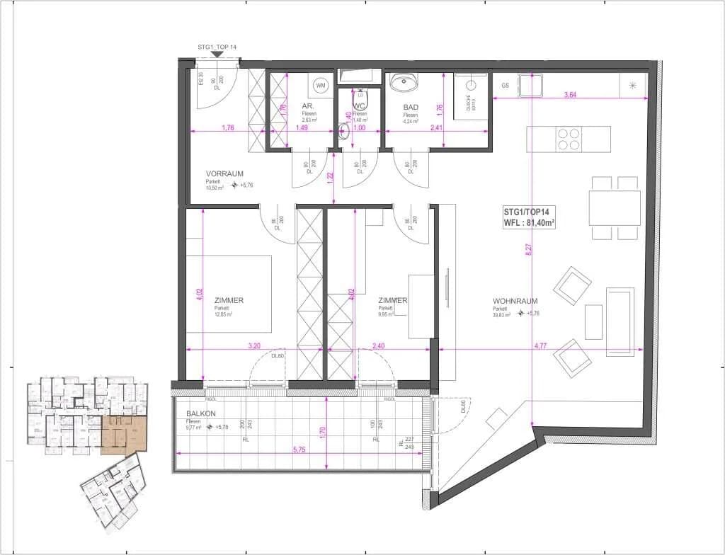 3-Zimmer-Wohnung kaufen in Wien – 81,4 m², € 549.900 – Bild 24 von 24