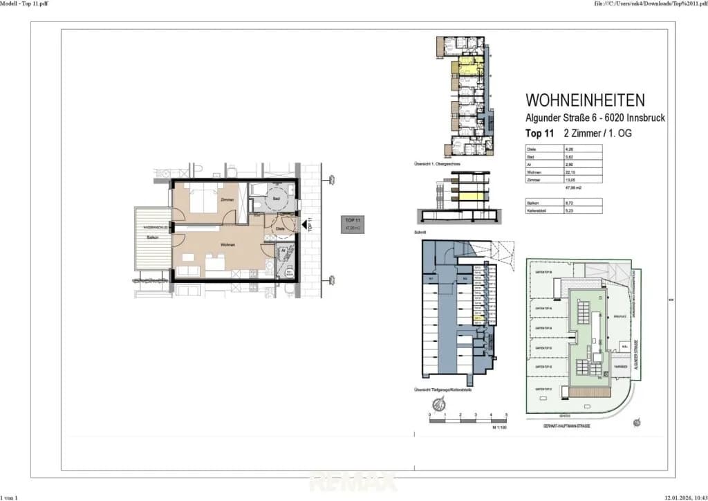 2-Zimmer-Wohnung kaufen in Innsbruck – 47,98 m², € 503.200 – Bild 6 von 6