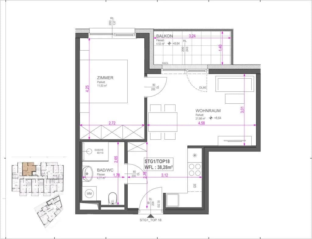 3-Zimmer-Wohnung kaufen in Wien – 64,81 m², € 459.900 – Bild 24 von 26