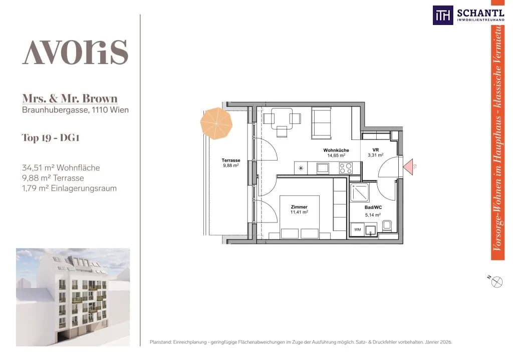 2-Zimmer-Wohnung kaufen in Wien – 34,51 m², € 229.000 – Bild 14 von 15