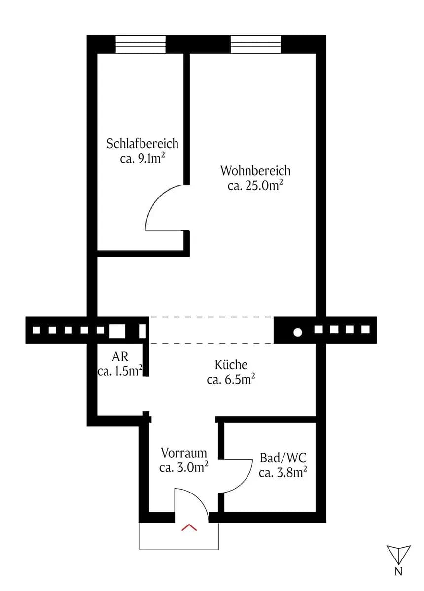 2-Zimmer-Wohnung mieten in Wien – 40 m², € 850 – Bild 11 von 11
