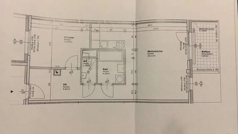 2-Zimmer-Wohnung mieten in Wien – 55 m², € 717
