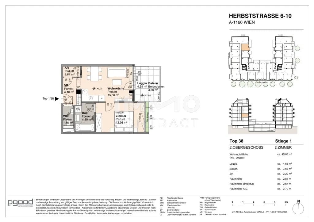 2-Zimmer-Wohnung kaufen in Wien – 41,31 m², € 316.300 – Bild 8 von 8