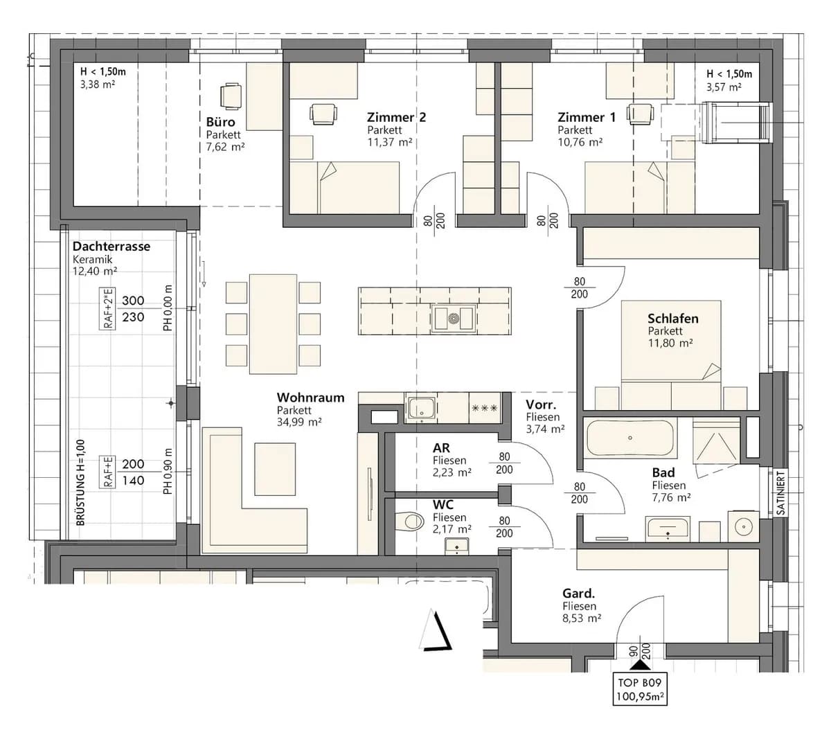3-Zimmer-Wohnung kaufen in Linz – 103 m², € 539.000 – Bild 6 von 6