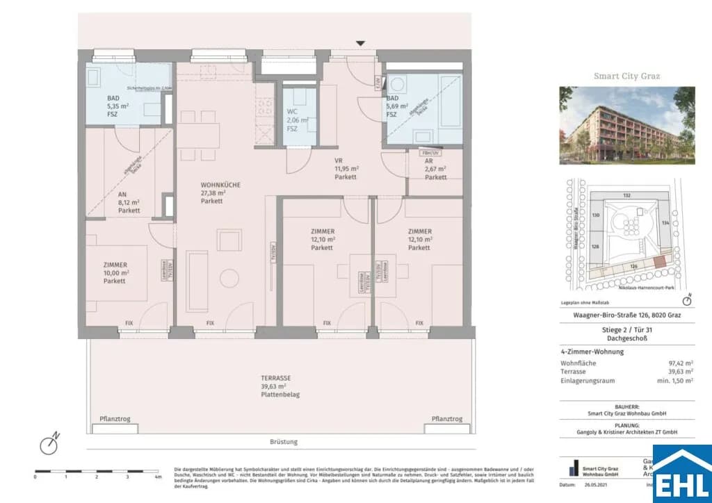 4-Zimmer-Wohnung mieten in Graz – 97,14 m², € 1.700 – Bild 33 von 33