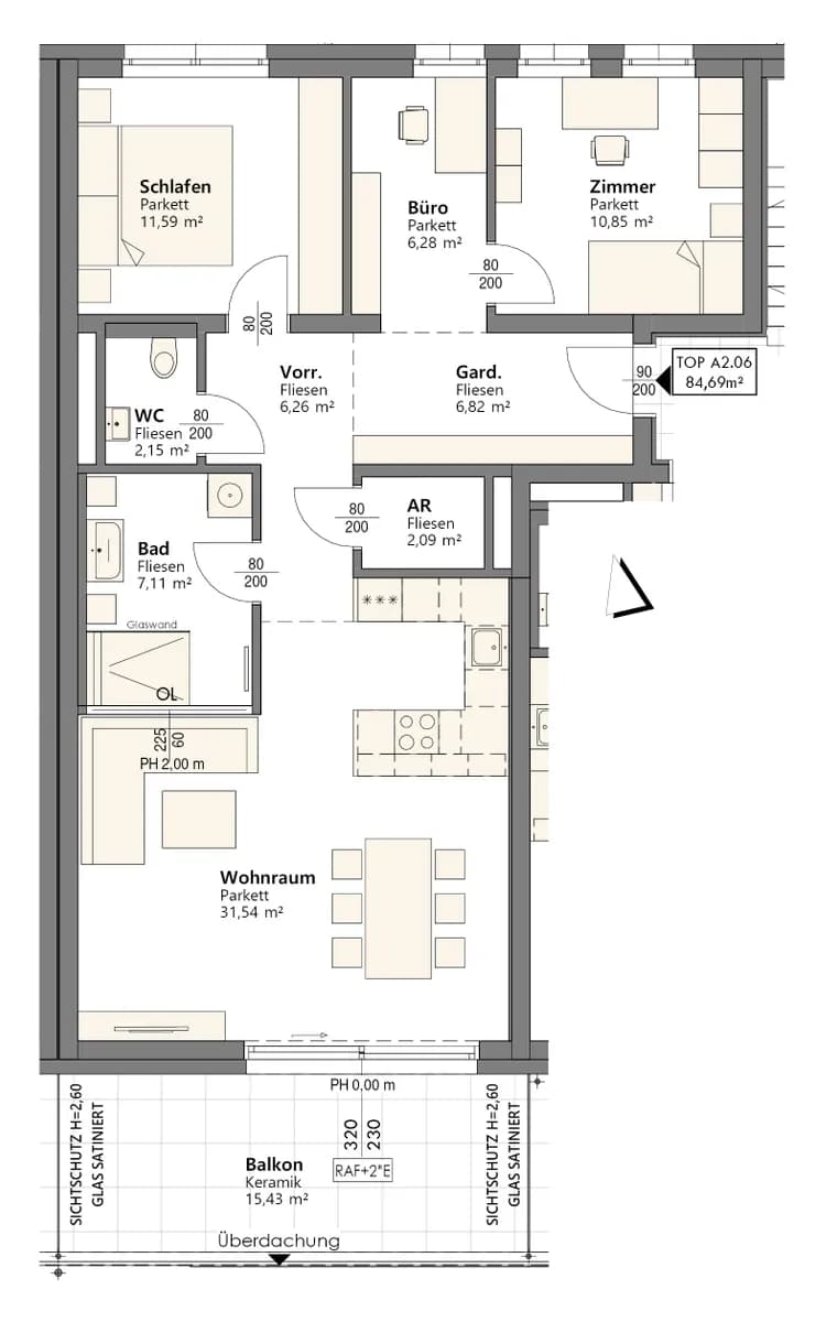 3-Zimmer-Wohnung kaufen in Linz – 85 m², € 449.000 – Bild 7 von 8