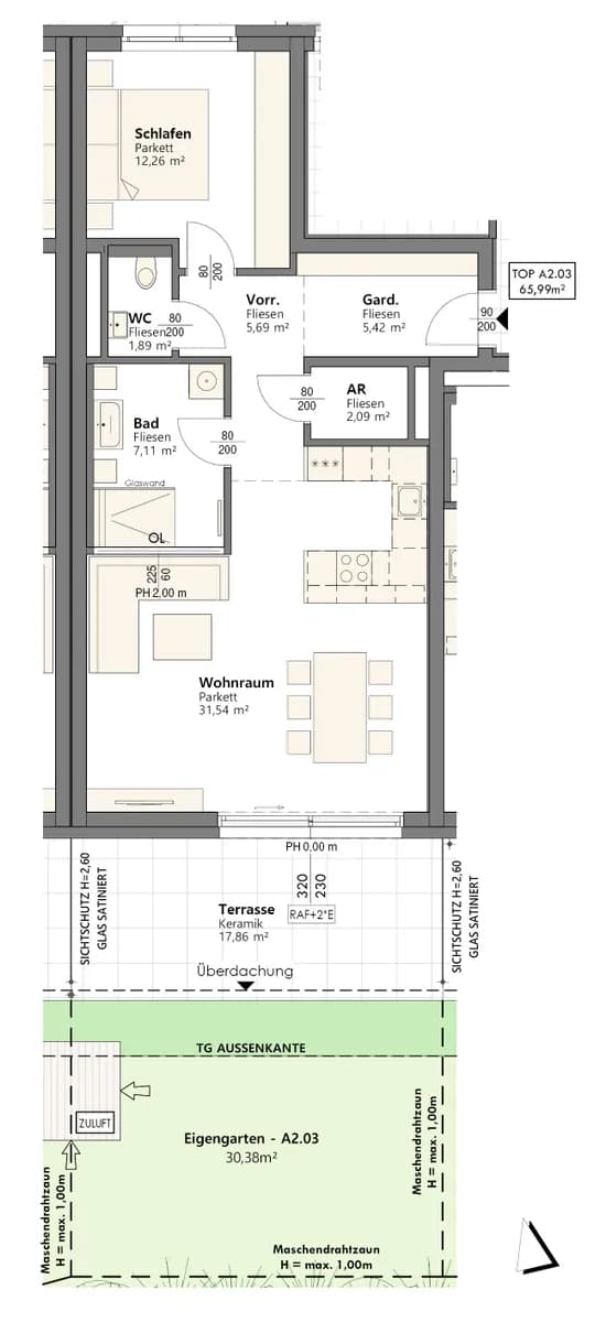 2-Zimmer-Wohnung kaufen in Linz – 66 m², € 349.000 – Bild 7 von 8