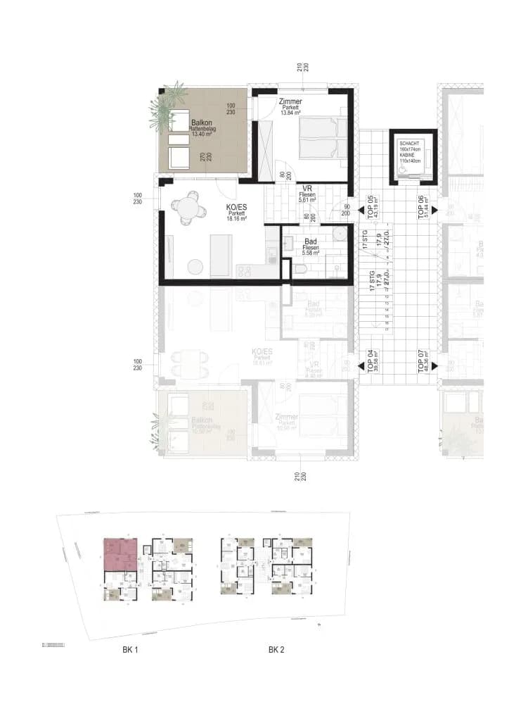 1-Zimmer-Wohnung kaufen in Graz – 43,19 m², € 315.287 – Bild 6 von 6