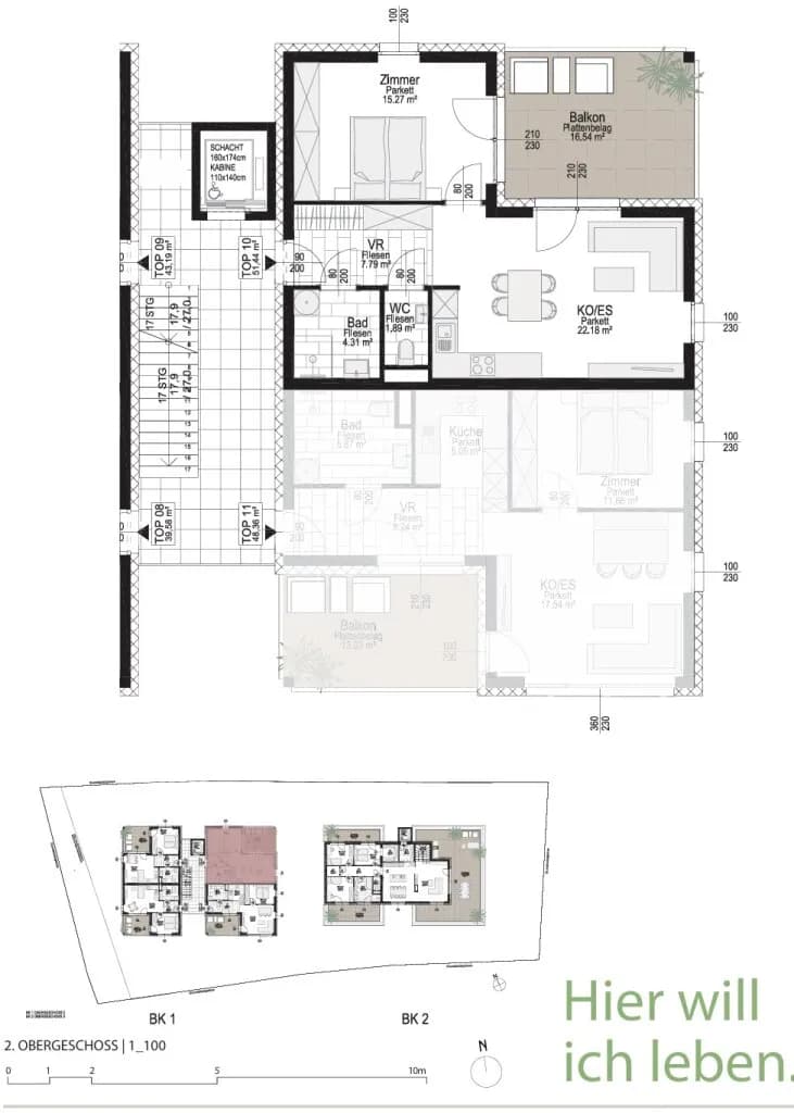 2-Zimmer-Wohnung kaufen in Graz – 51,44 m², € 385.800 – Bild 10 von 14