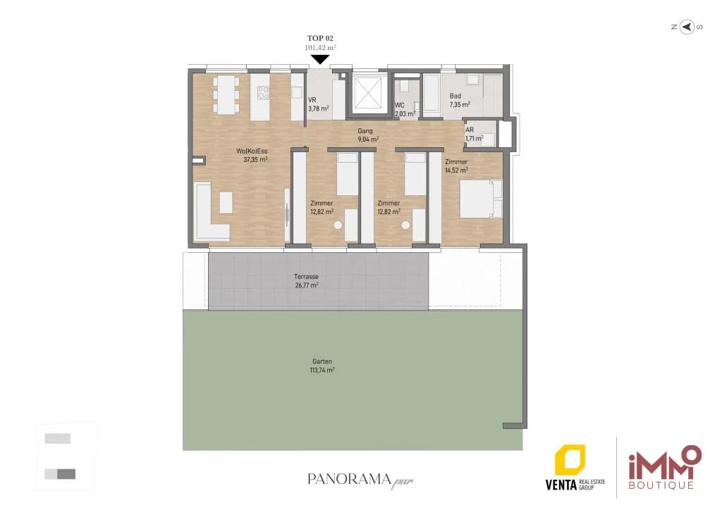4-Zimmer-Wohnung kaufen in Graz – 101,42 m², € 679.500 – Bild 5 von 5