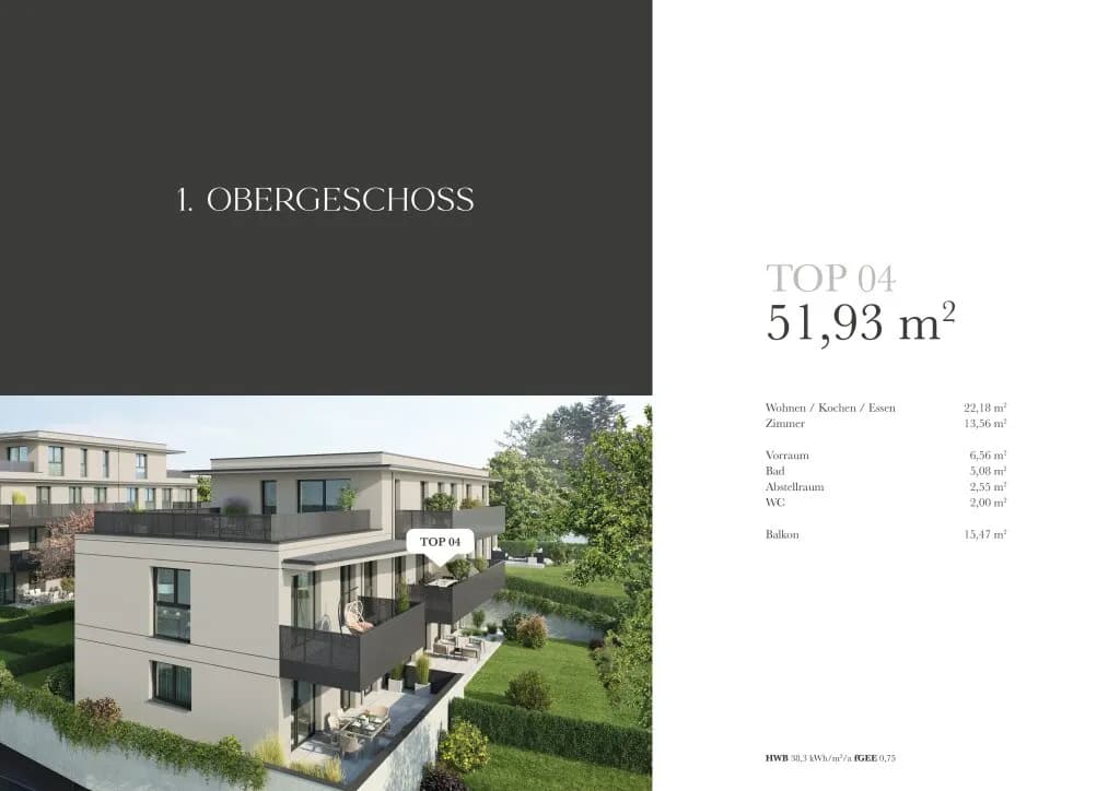 2-Zimmer-Wohnung kaufen in Graz – 51,93 m², € 353.000 – Bild 4 von 5