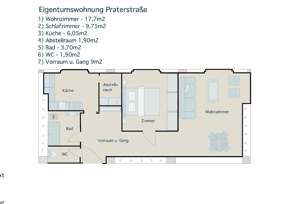 2-Zimmer-Wohnung kaufen in Wien – 50 m², € 479.000 – Bild 4 von 27