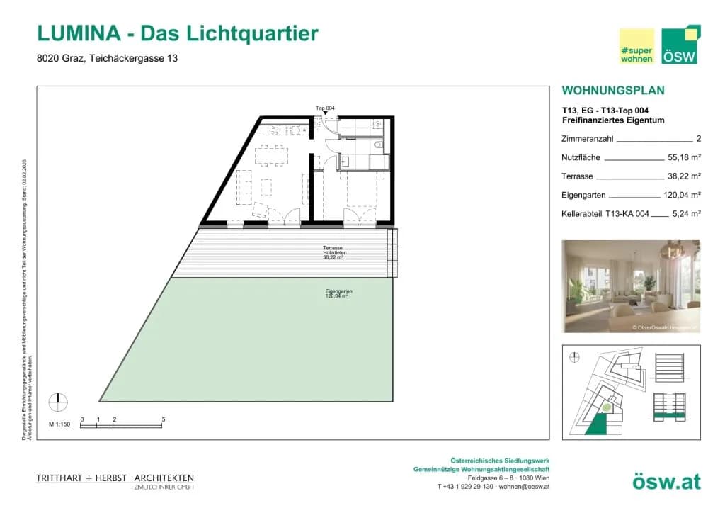 2-Zimmer-Wohnung kaufen in Graz – 55,18 m², € 266.000 – Bild 2 von 13