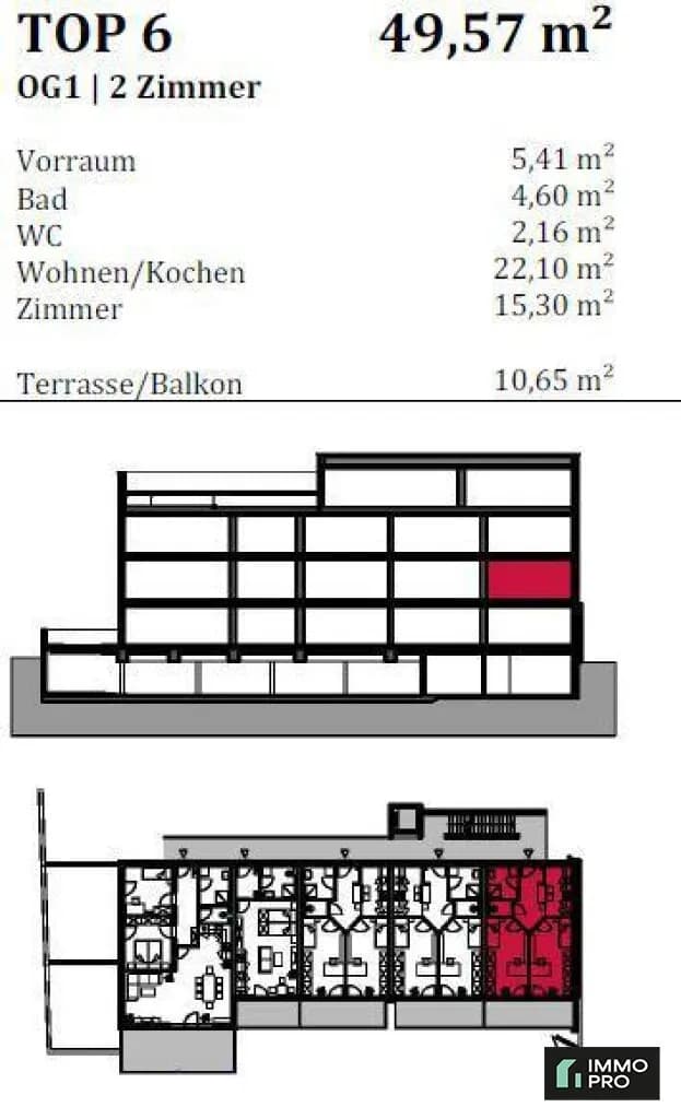 2-Zimmer-Wohnung mieten in Graz – 49,57 m², € 715 – Bild 12 von 14