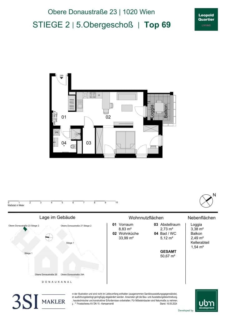 1-Zimmer-Wohnung kaufen in Wien – 50,67 m², € 525.000 – Bild 34 von 34