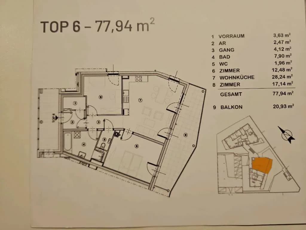 3-Zimmer-Wohnung mieten in Mödling – 78 m², € 1.609 – Bild 2 von 35