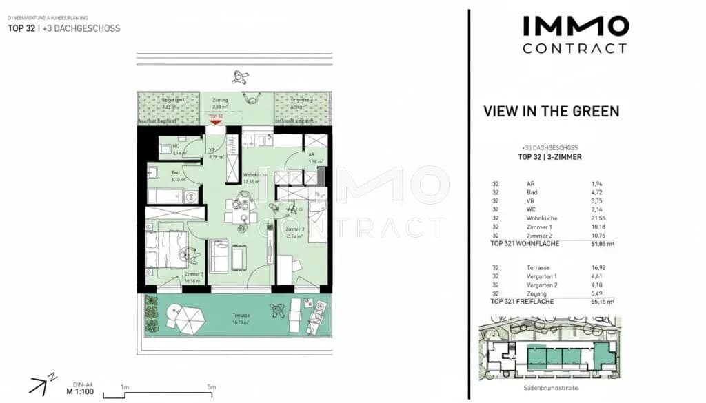 3-Zimmer-Wohnung kaufen in Wien – 55,02 m², € 380.500 – Bild 11 von 11