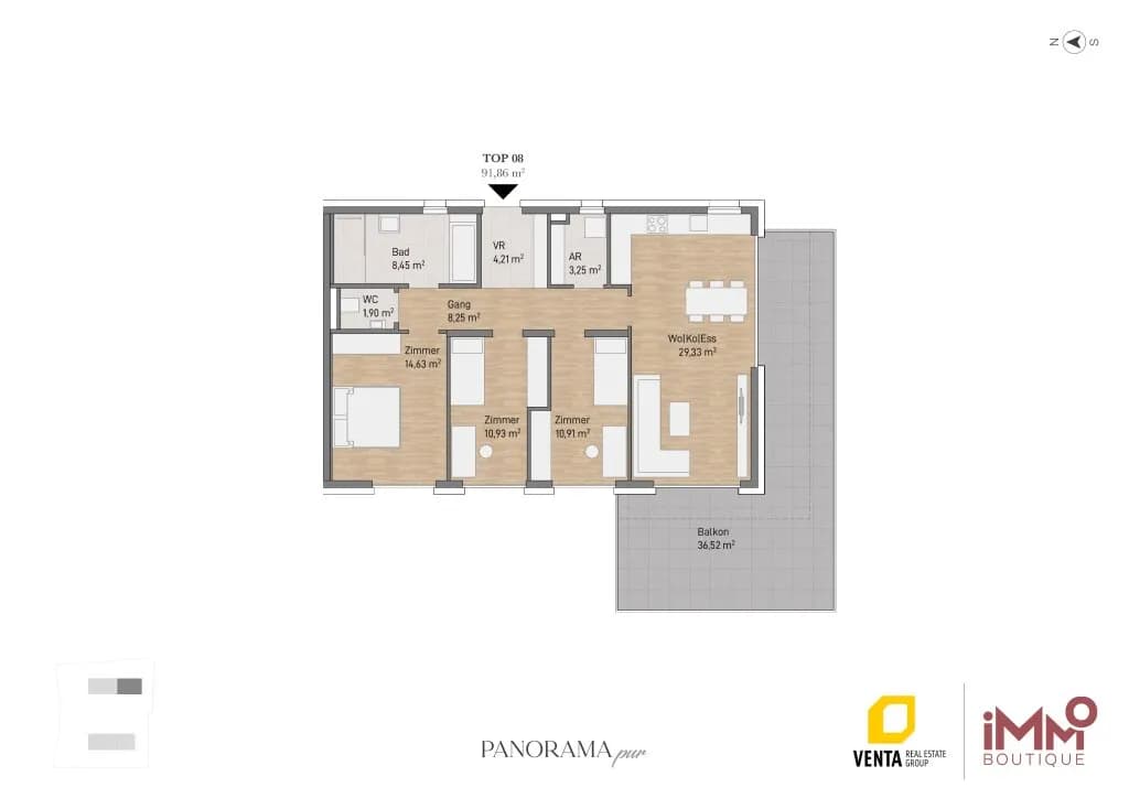 4-Zimmer-Wohnung kaufen in Graz – 91,53 m², € 756.000 – Bild 5 von 5