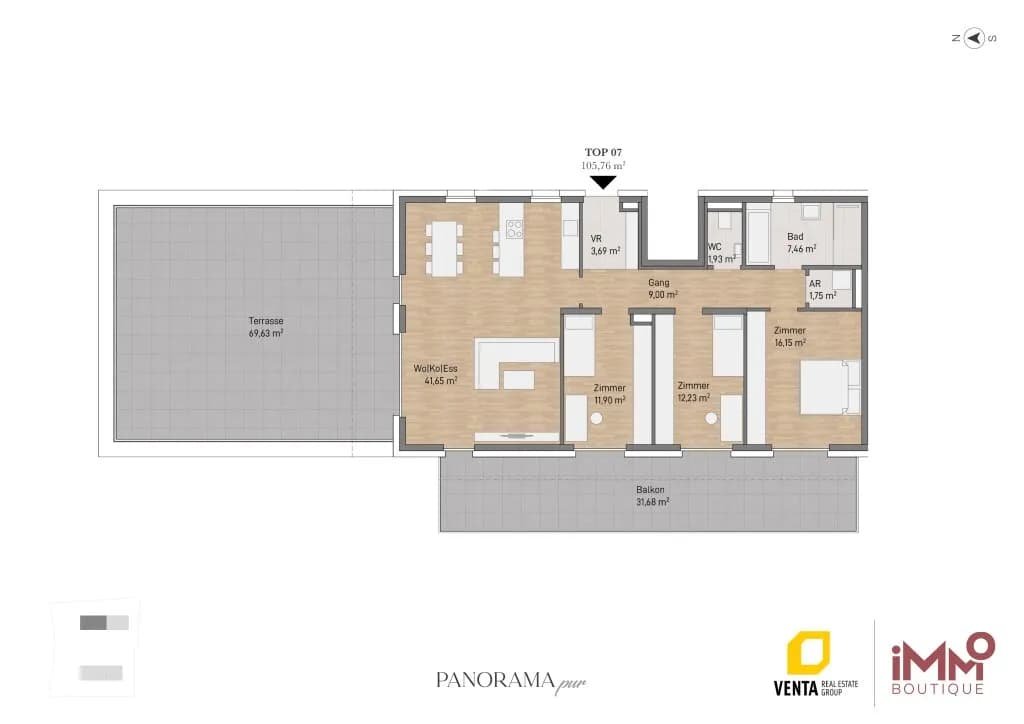 4-Zimmer-Wohnung kaufen in Graz – 105,76 m², € 843.500 – Bild 5 von 5