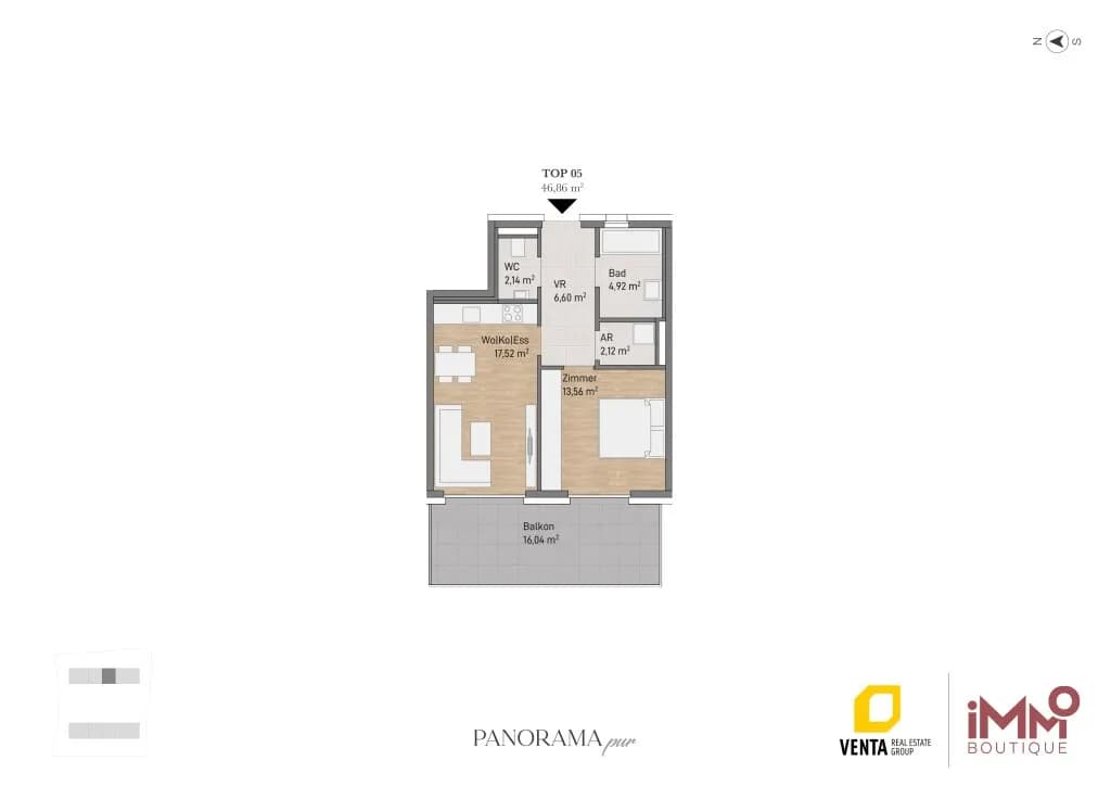 2-Zimmer-Wohnung kaufen in Graz – 48,86 m², € 319.000 – Bild 5 von 5