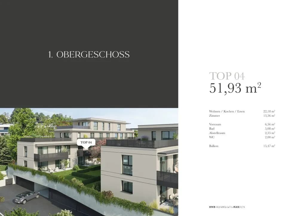 2-Zimmer-Wohnung kaufen in Graz – 51,93 m², € 353.000 – Bild 4 von 5
