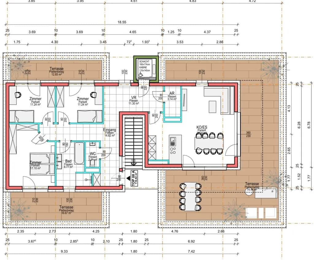 4-Zimmer-Wohnung kaufen in Graz – 116,92 m², € 1.265.217 – Bild 6 von 6