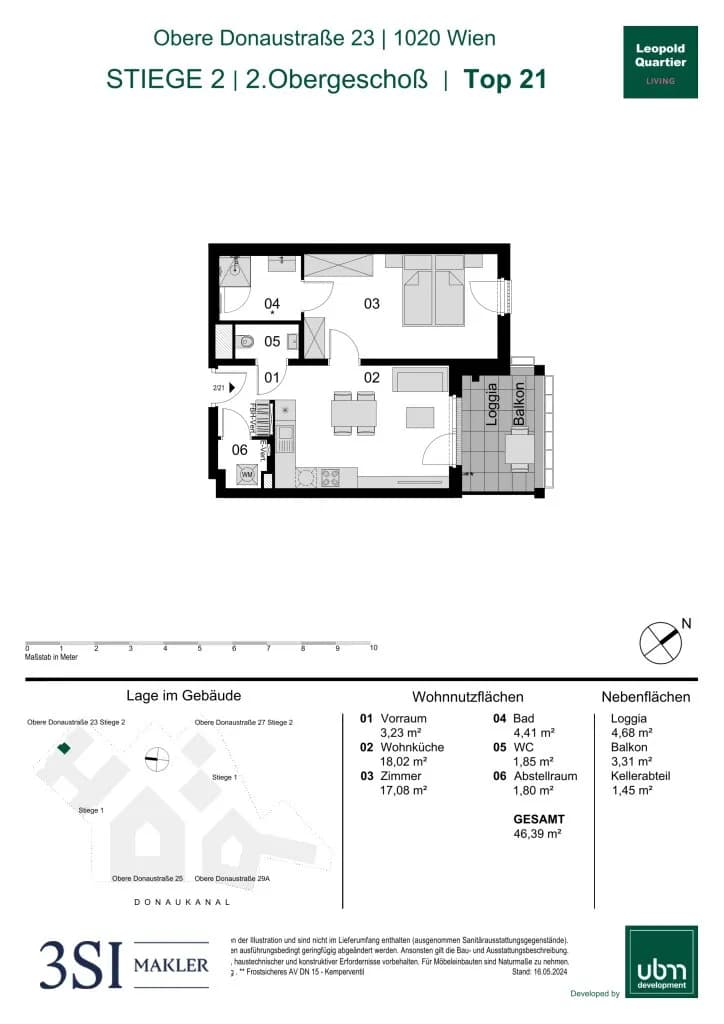 2-Zimmer-Wohnung kaufen in Wien – 46,39 m², € 439.000 – Bild 22 von 22