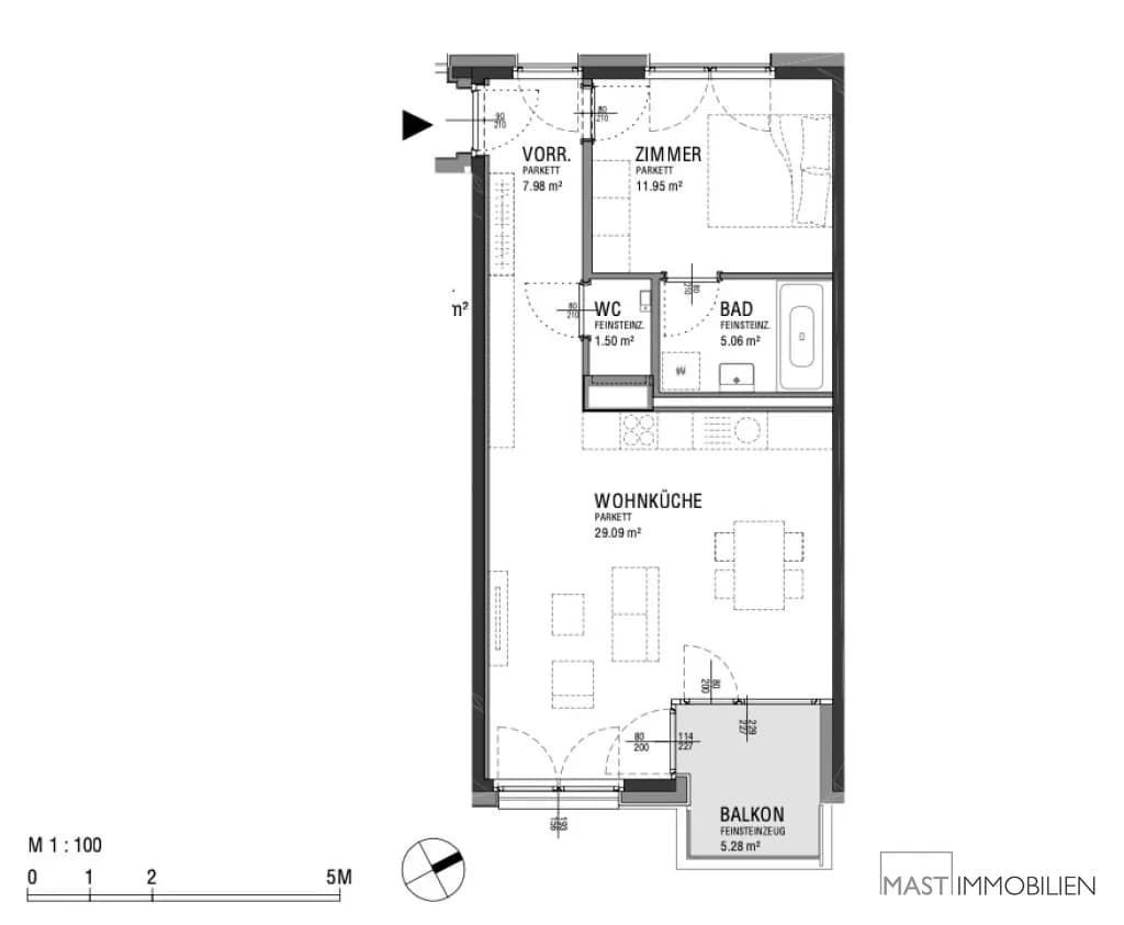 2-Zimmer-Wohnung kaufen in Wien – 57,2 m², € 368.000 – Bild 10 von 10
